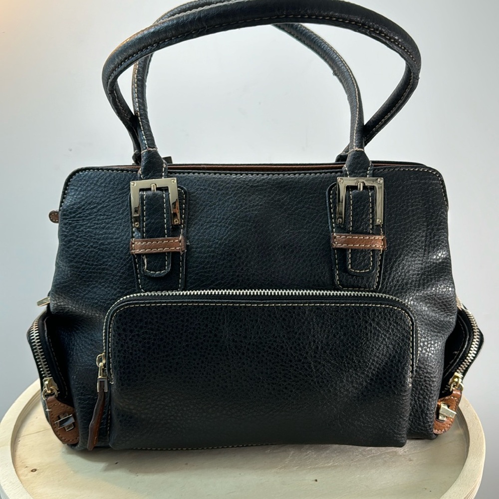 Black Leather Liz Claiborne Shoulder Bag